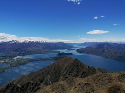 Die Aussicht vom Roys Peak (am Lake Wanaka gelegen)