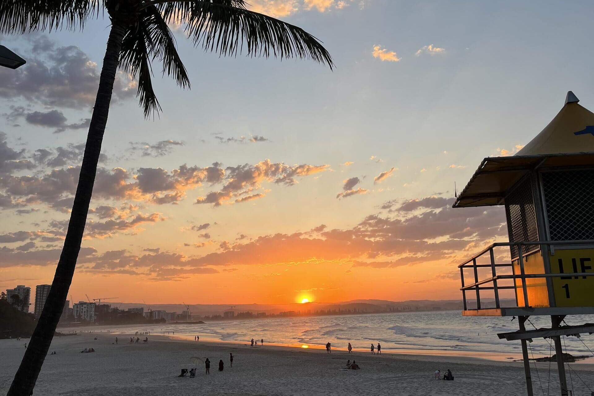 Sonnenuntergang an der Gold Coast