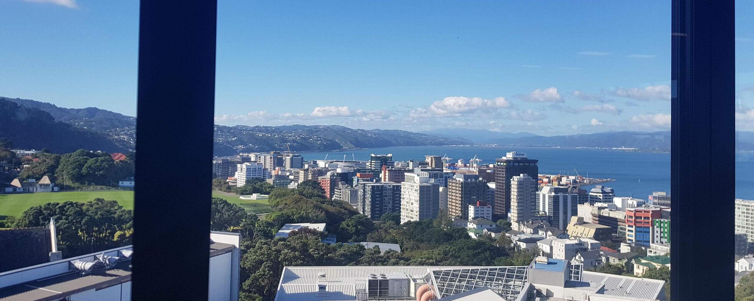 Ausblick Uni Bibliothek Wellington